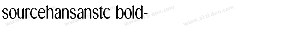 sourcehansanstc bold字体转换